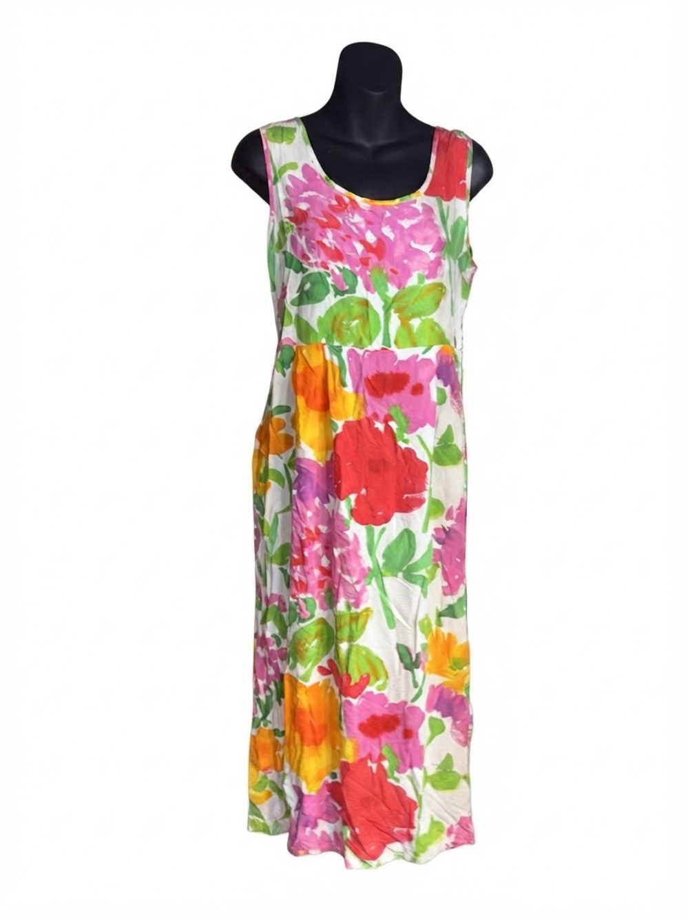 Jams World watercolor floral midi dress vibrant all-over print medium